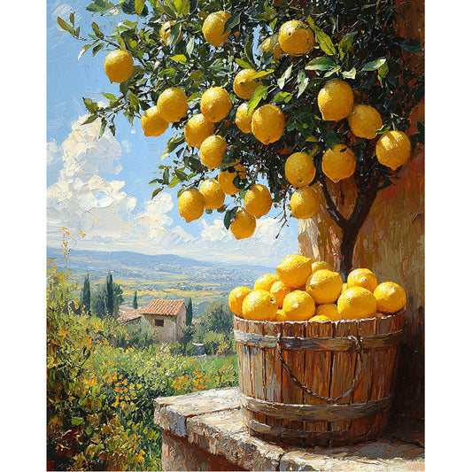 Lemon grove in summer - paint by numbers